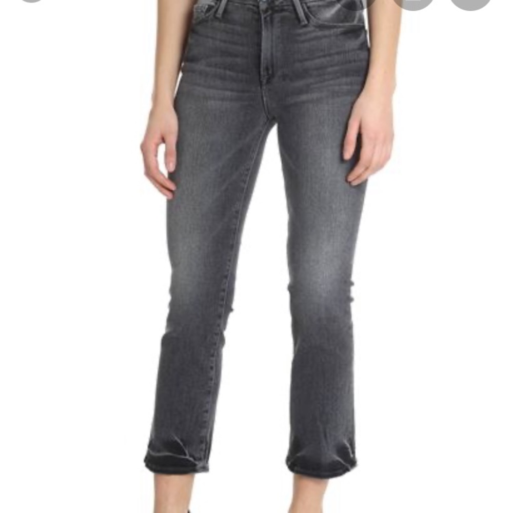 Frame denim mid rise le crop mini boot